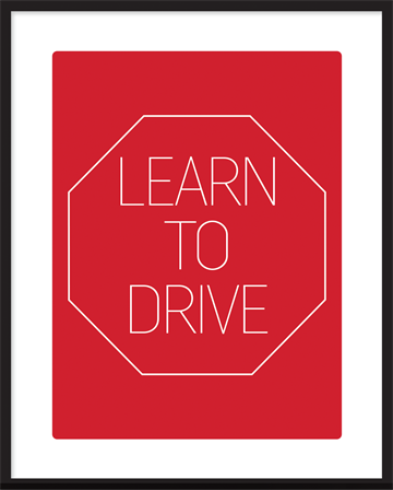 plakat - Learn to drive